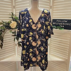 MODCLOTH NEW TUNIC FLORAL DRESS SIZE 2X